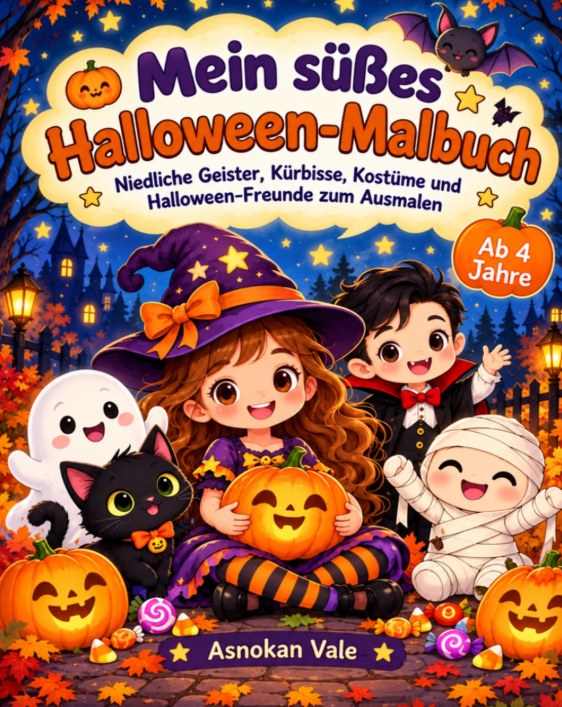 Cover: Mein süßes Halloween-Malbuch